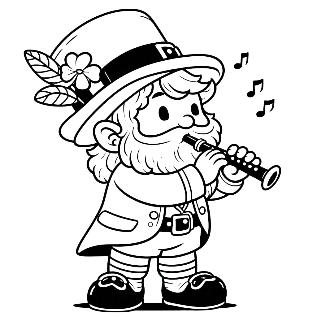 image pour coloriage Leprechaun enfant 2