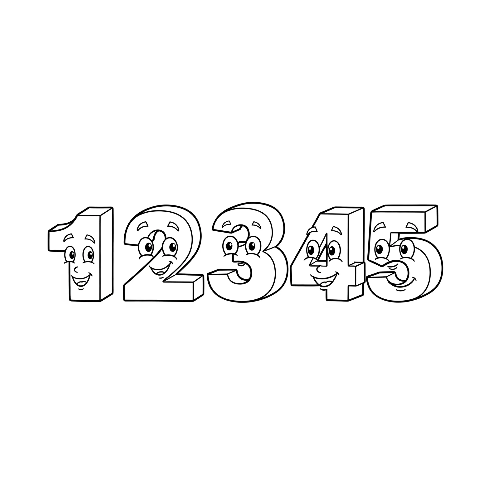 coloriage Les Numberblocks 1 à 5 en ligne à imprimer gratuitement pdf