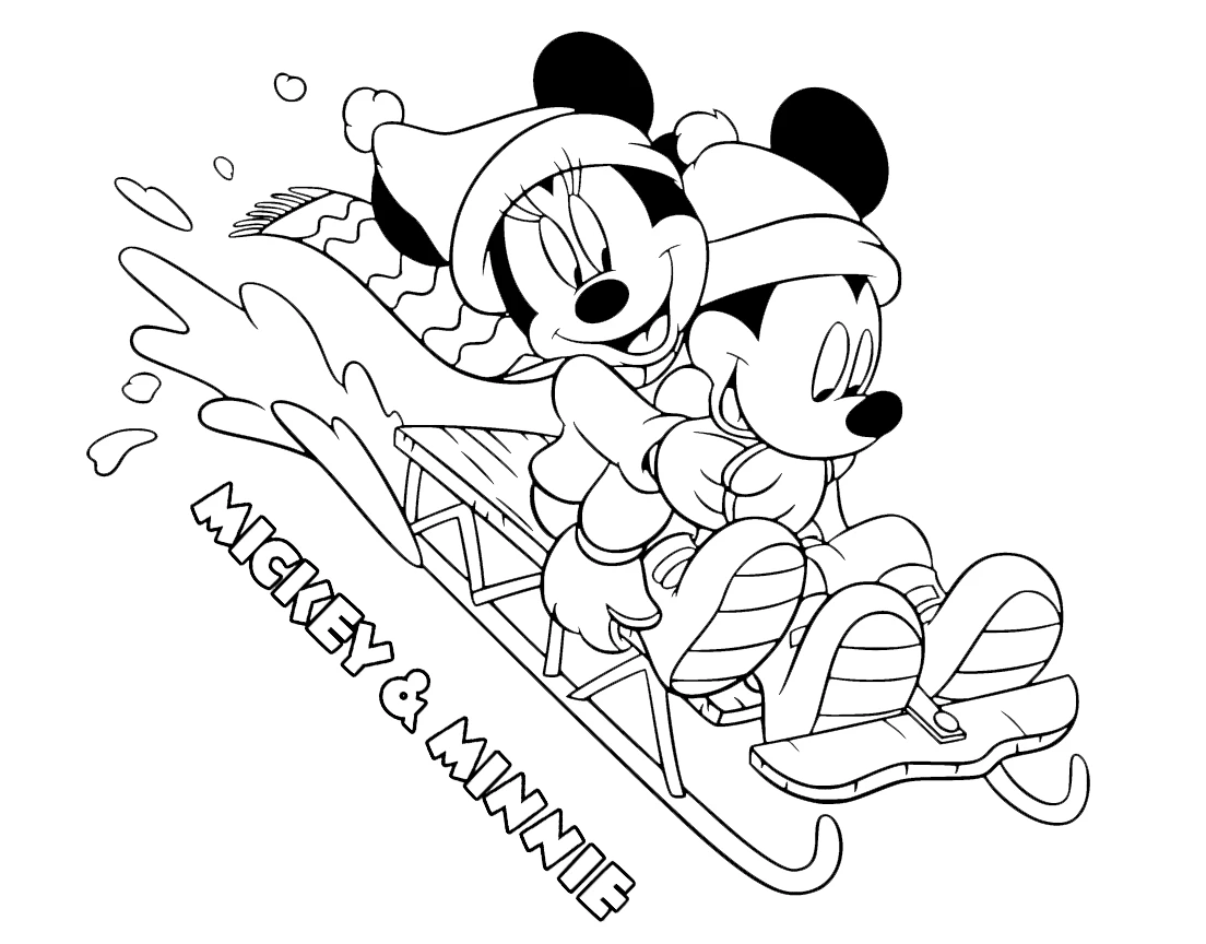 coloriage Mickey et Minnie et apprentissage 2