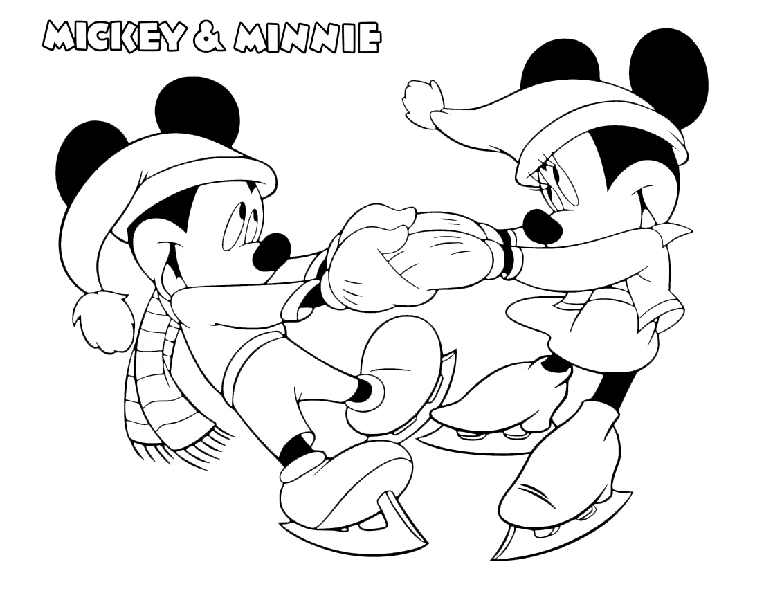 coloriage Mickey et Minnie pour bebe a imprimer