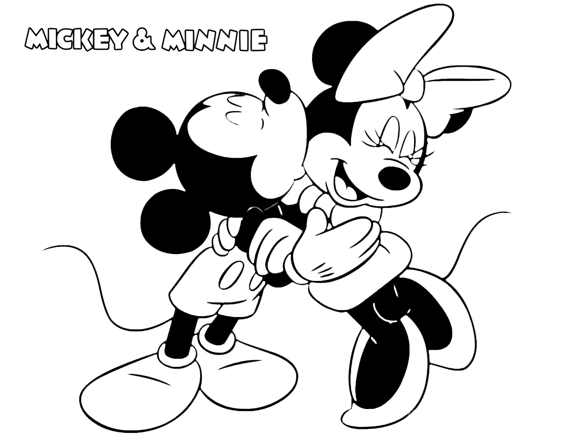 coloriage Mickey et Minnie en ligne