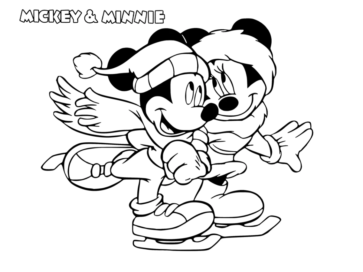 coloriage Mickey et Minnie educatif pour enfant