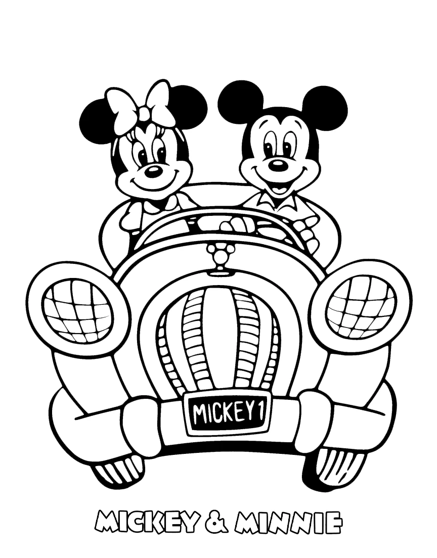 coloriage Mickey et Minnie pour enfant