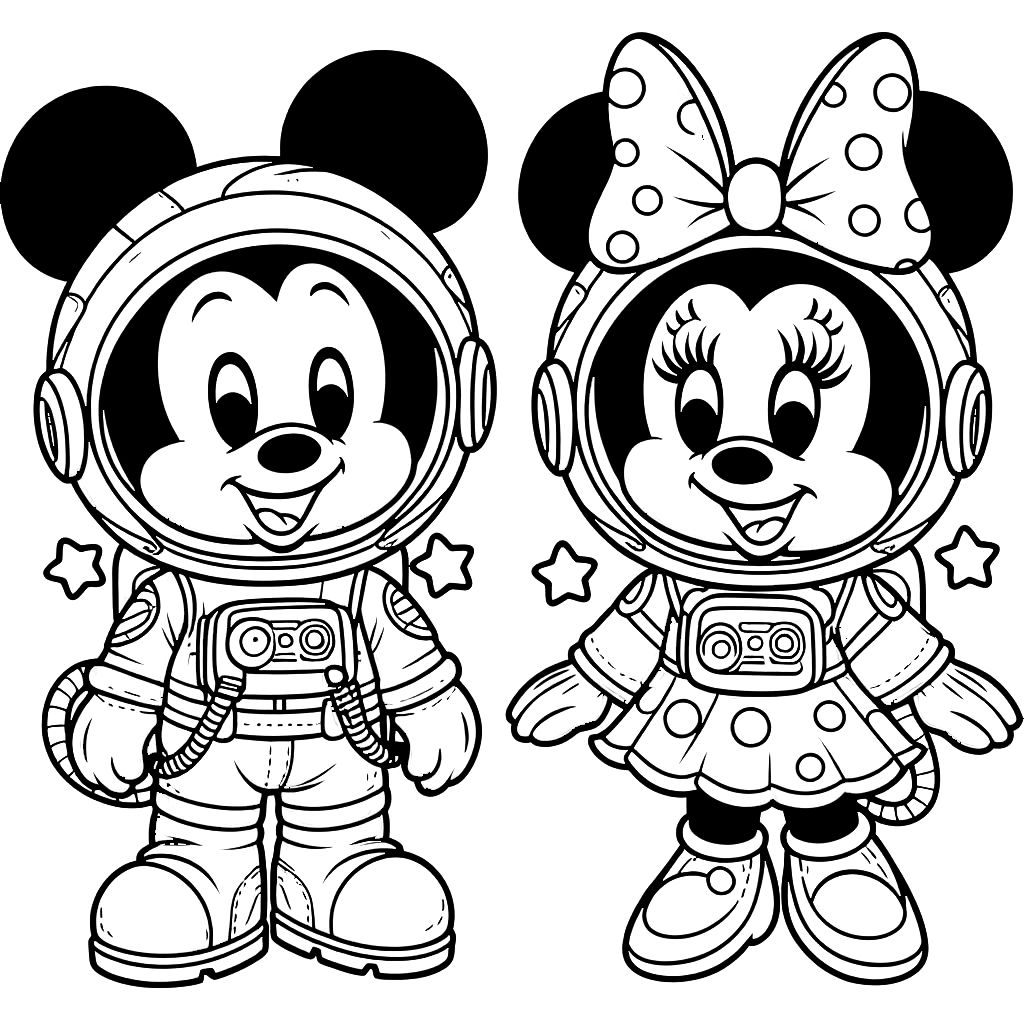 coloriage Mickey et Minnie a dessiner et imprimer