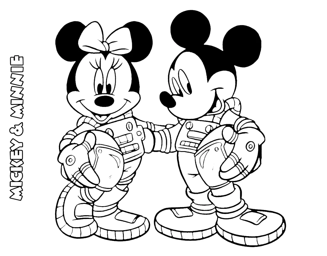 coloriage Mickey et Minnie pour enfant gratuit