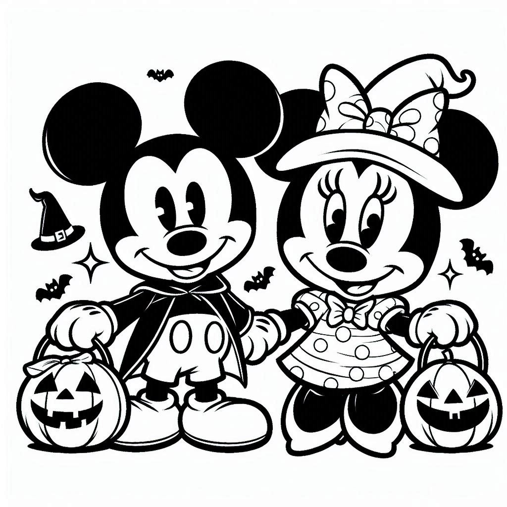 coloriage Mickey et Minnie et dessins