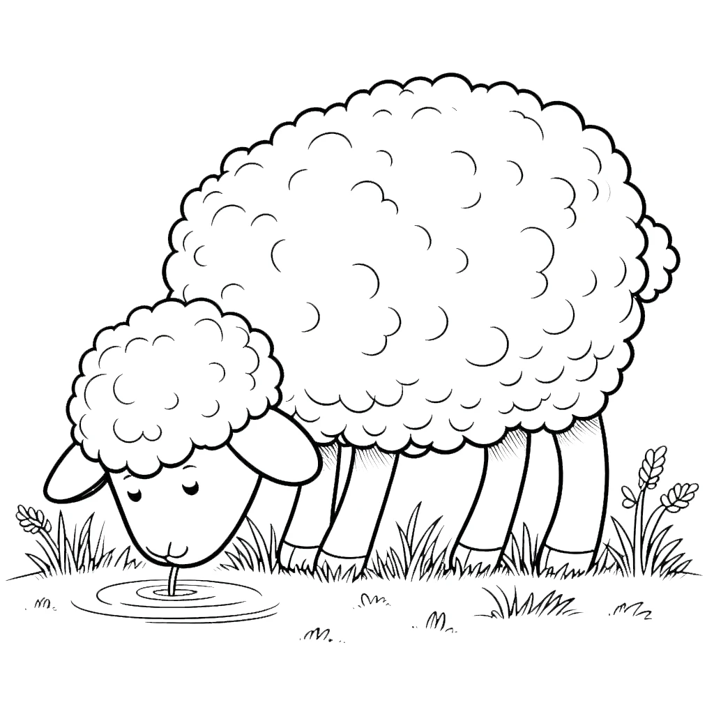 a imprimer coloriage Mouton gratuit 1