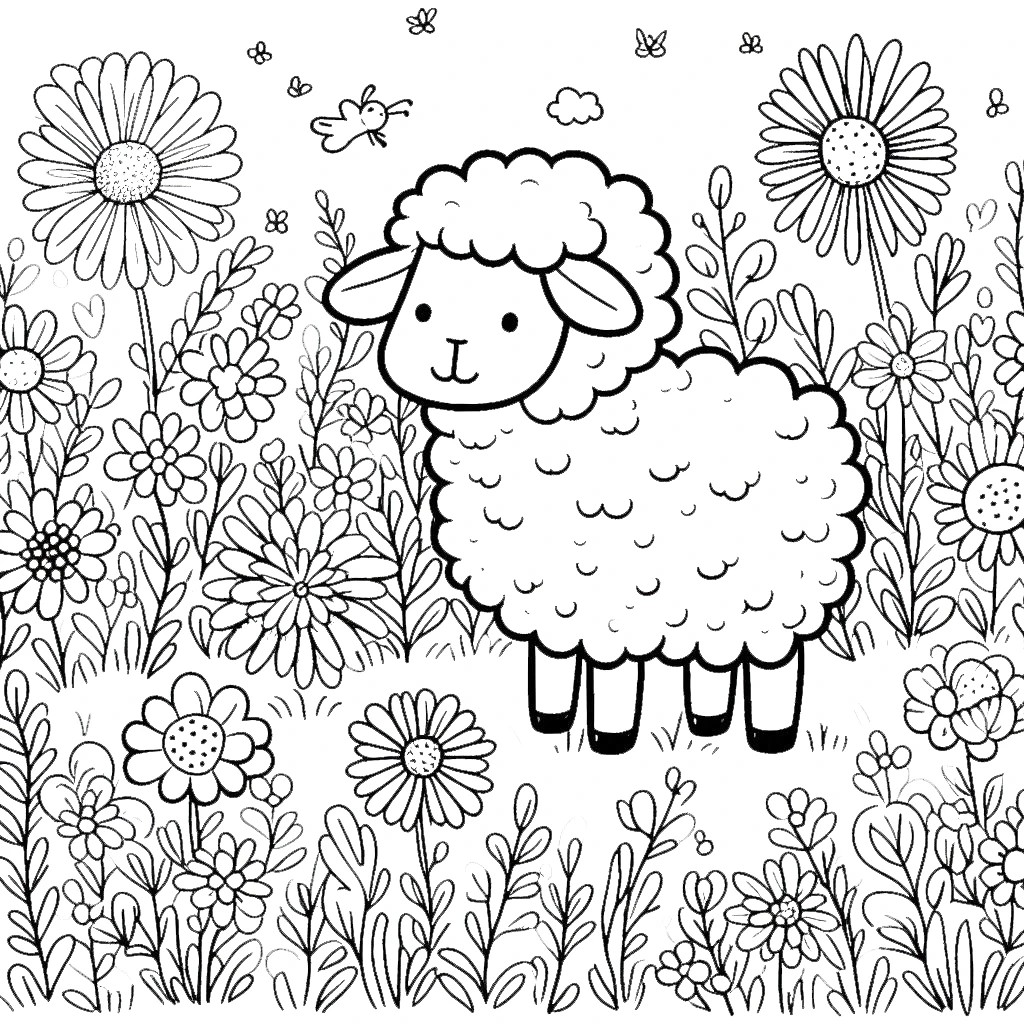 coloriage Mouton a dessiner en ligne