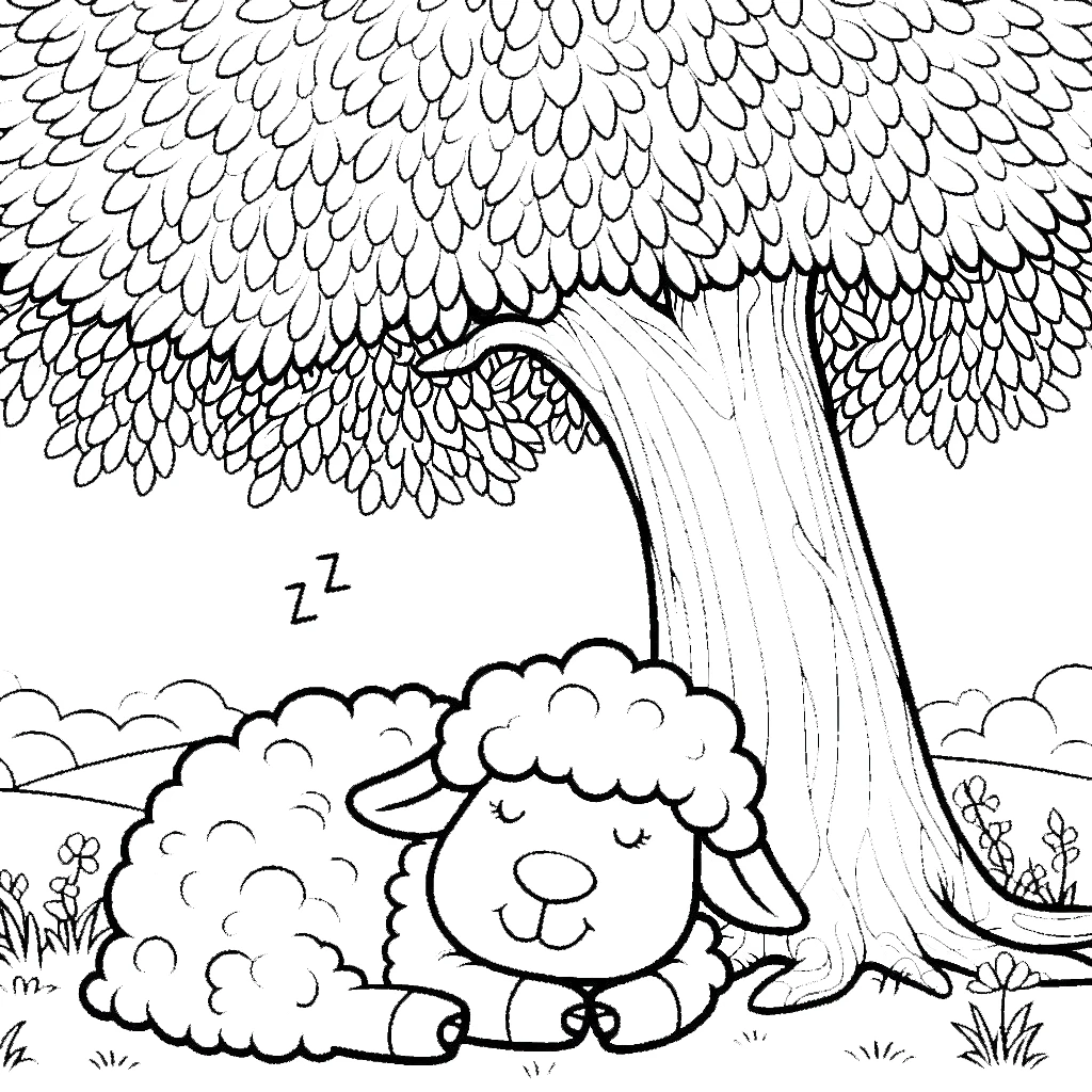 coloriage Mouton gratuit en ligne