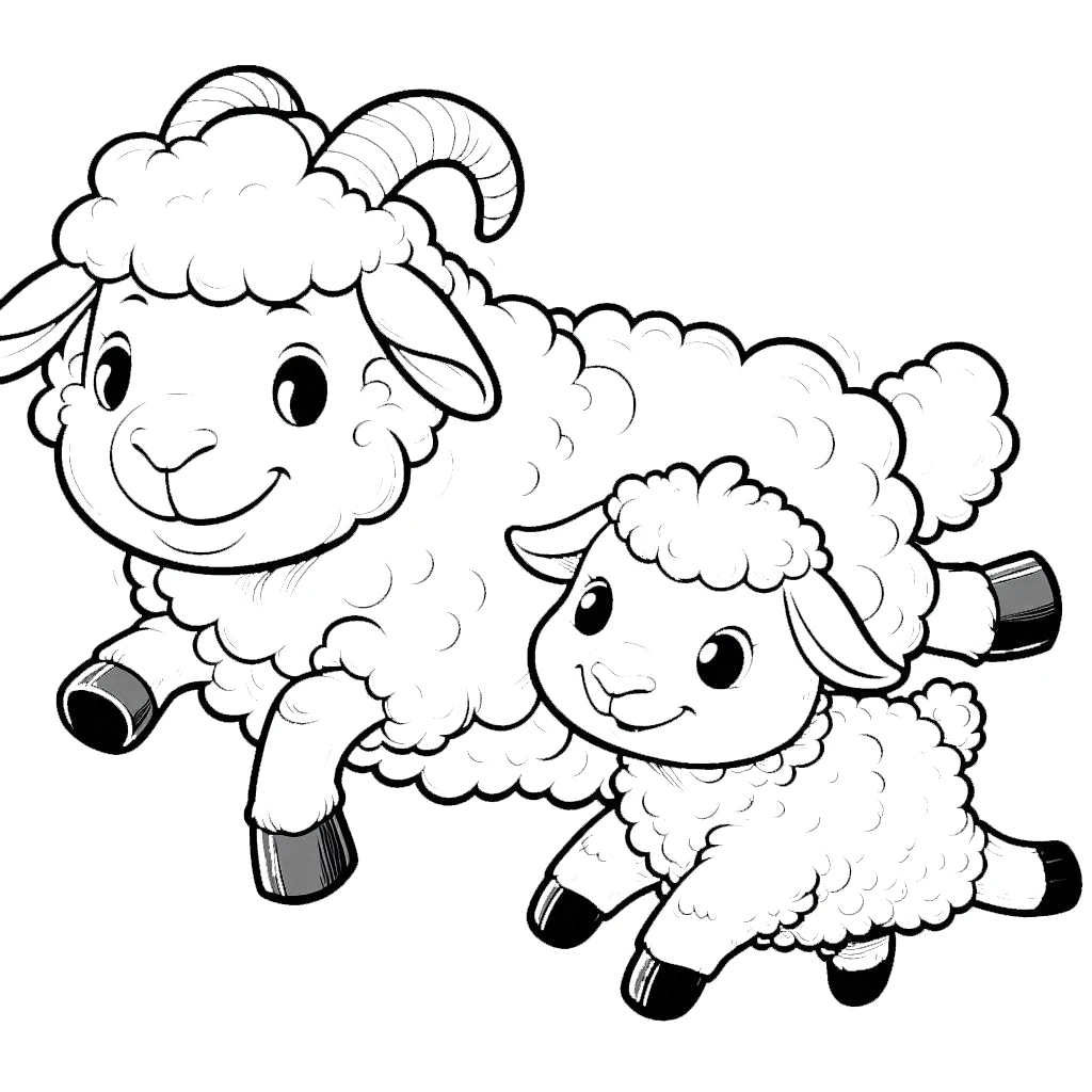 coloriage Mouton a dessiner et imprimer 1