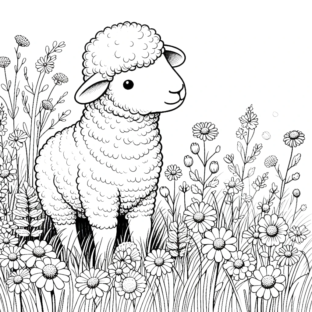 coloriage Mouton a imprimer 1