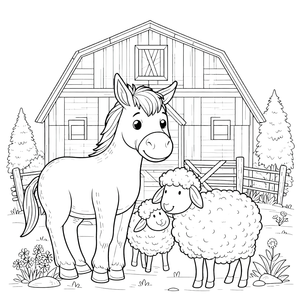 coloriage Mouton gratuit a imprimer 1