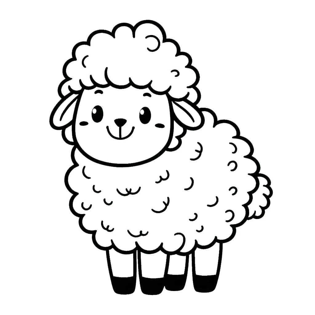 image pour coloriage Mouton enfant