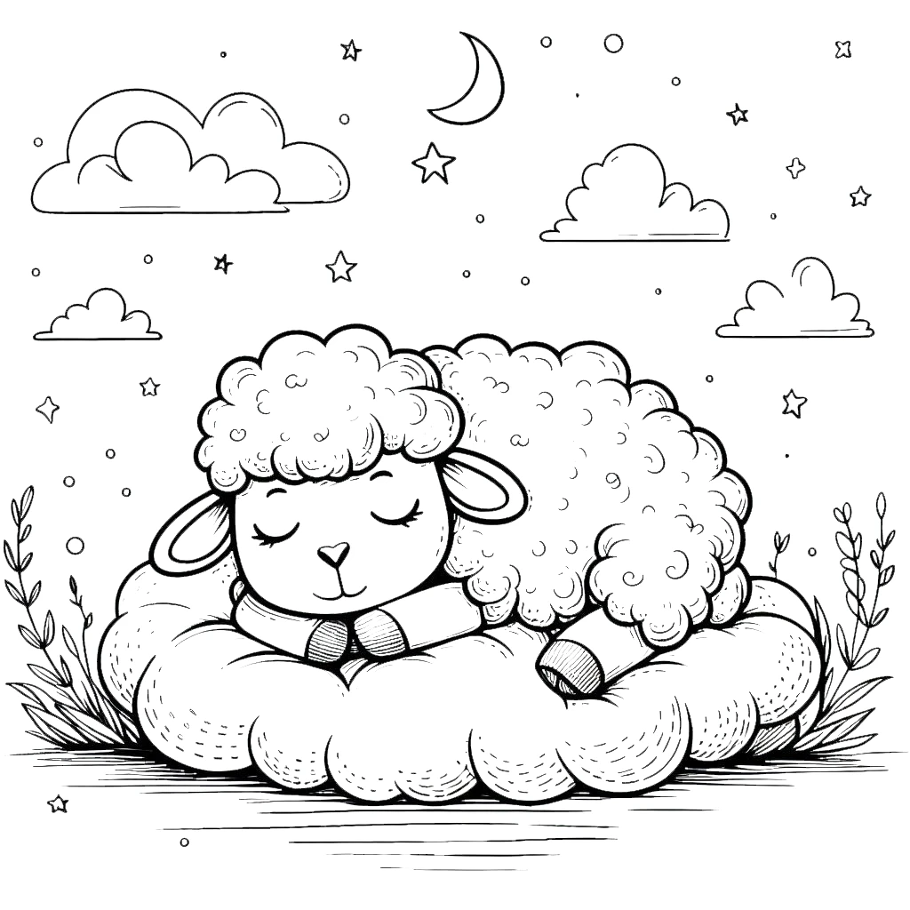 coloriage Mouton pour enfant de 10 ans