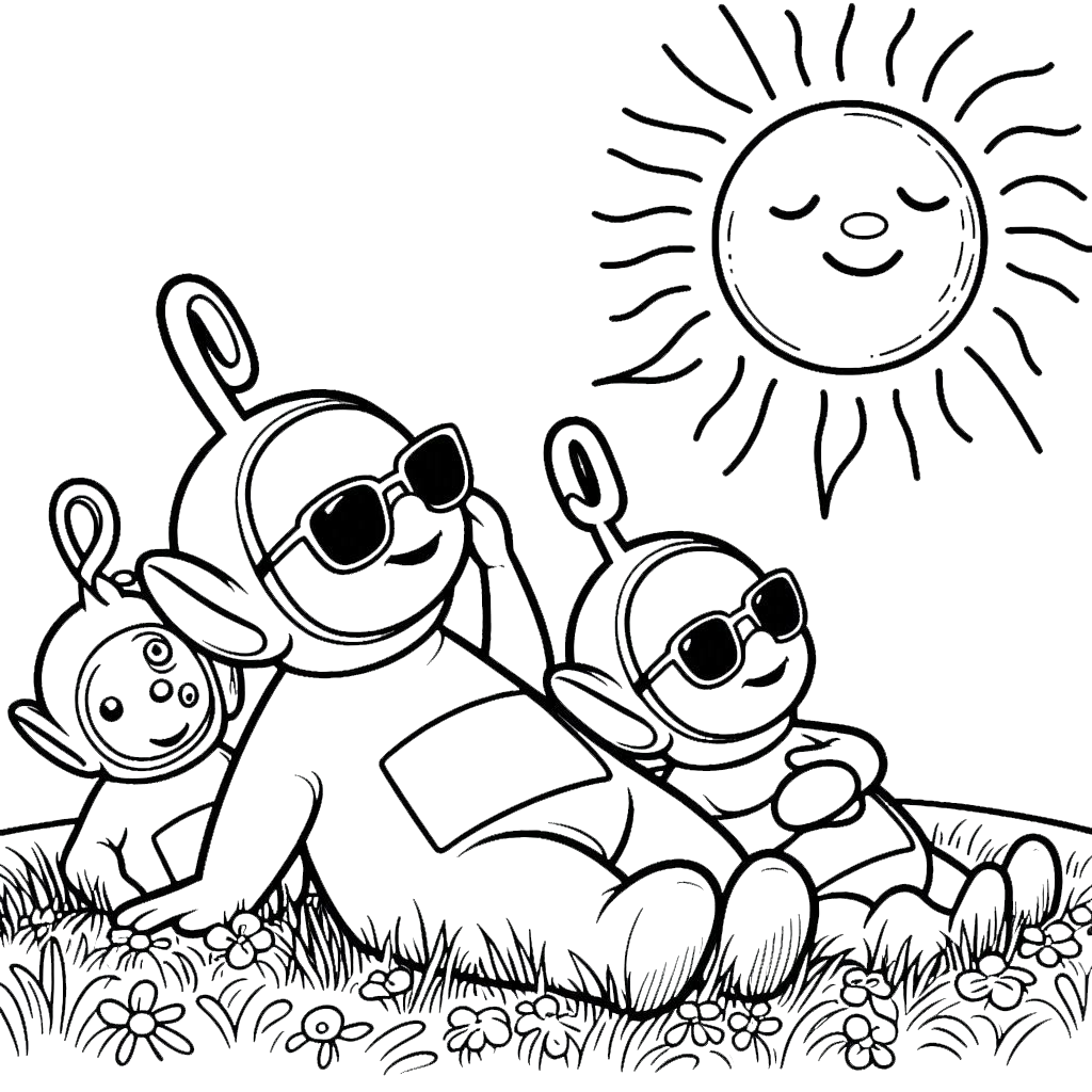 coloriage Teletubbies d'enfant a imprimer