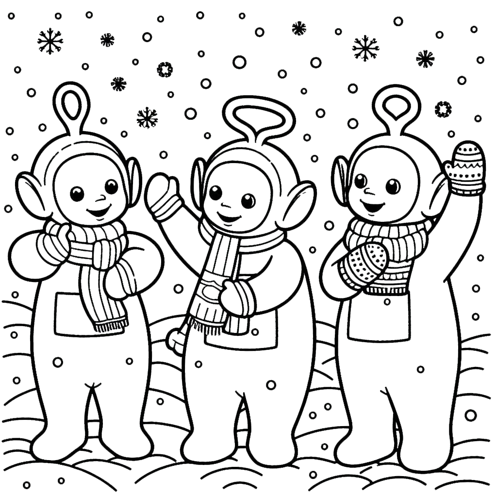 coloriage Teletubbies pour enfant de 4 ans