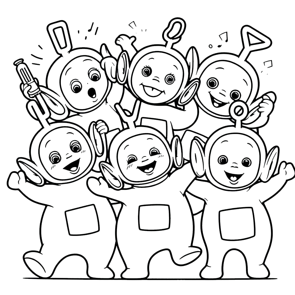 coloriage Teletubbies à imprimer pdf gratuit