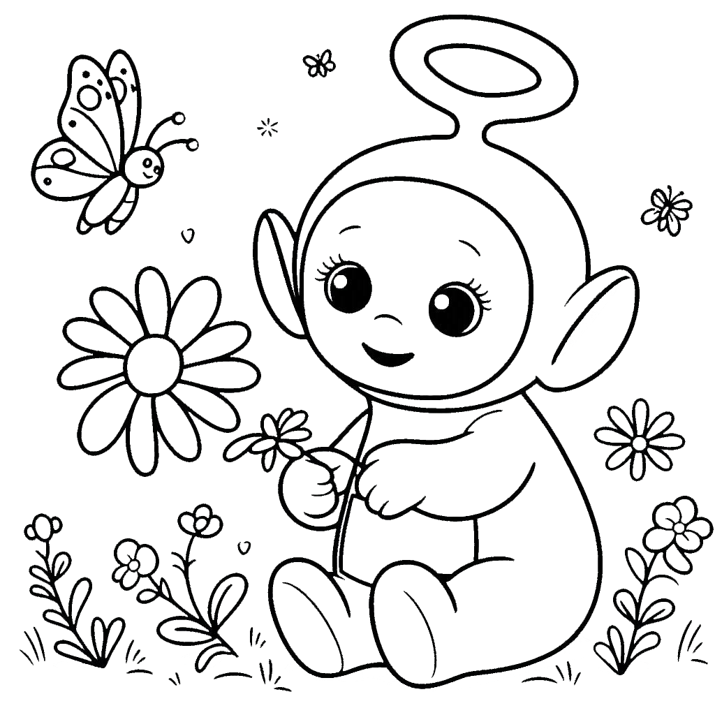 coloriage Teletubbies à imprimer pour enfant de 9 ans 1