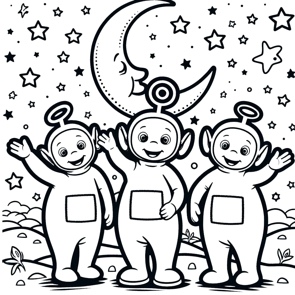 télécharger coloriage Teletubbies gratuit 1