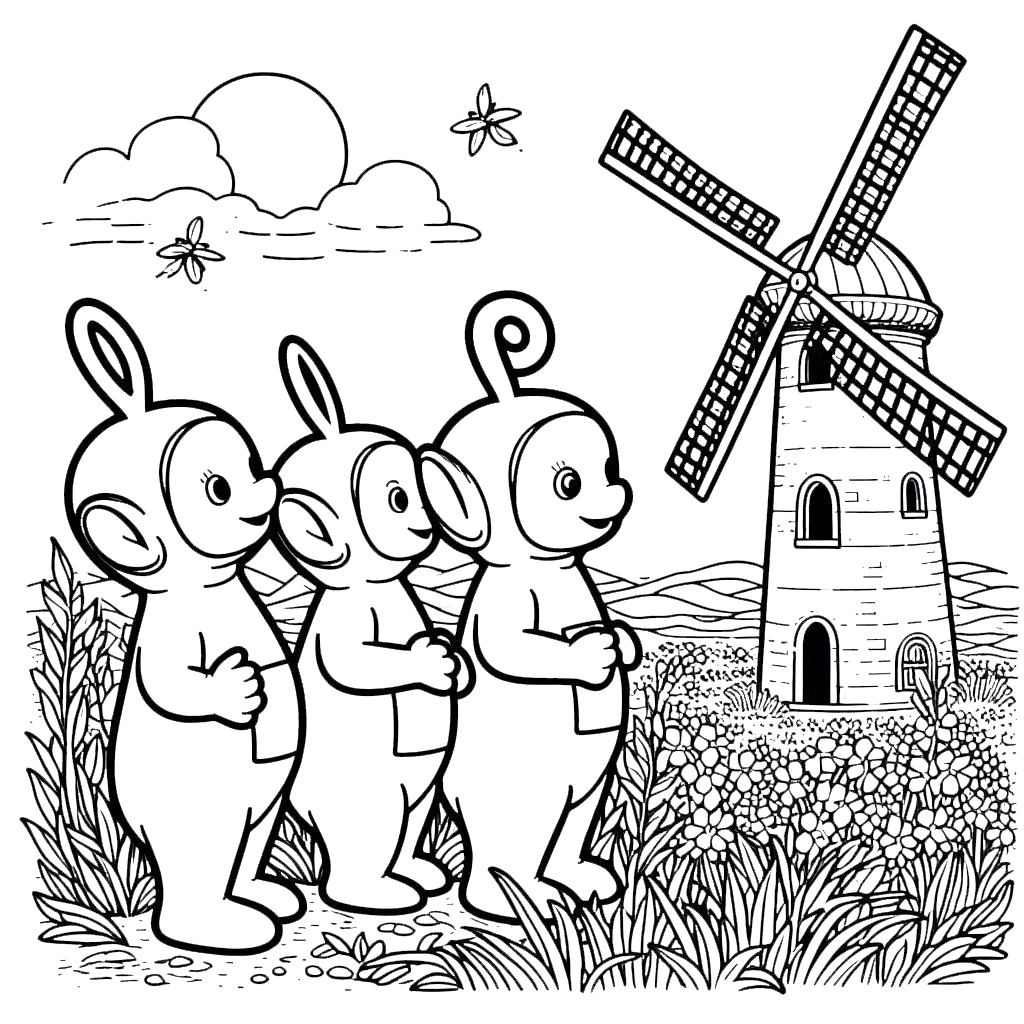 coloriage Teletubbies pour enfants à imprimer