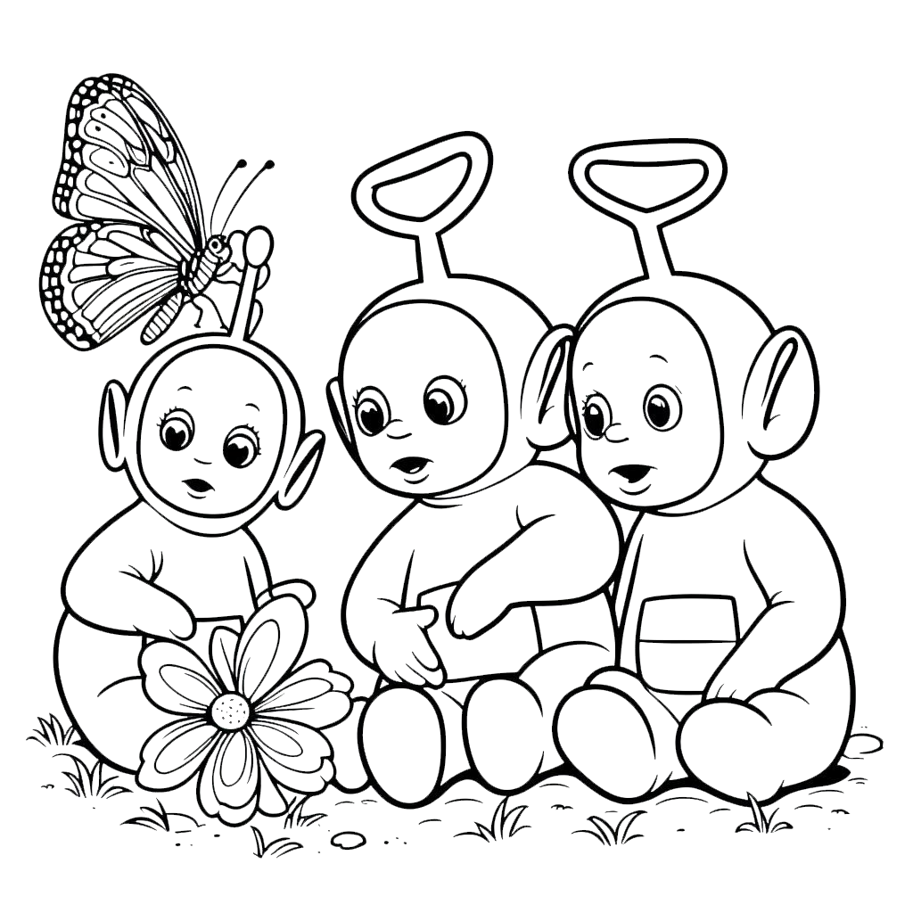 coloriage Teletubbies à imprimer gratuitement pdf