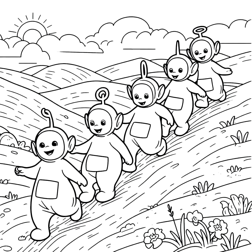 coloriage Teletubbies à imprimer pdf gratuit 1