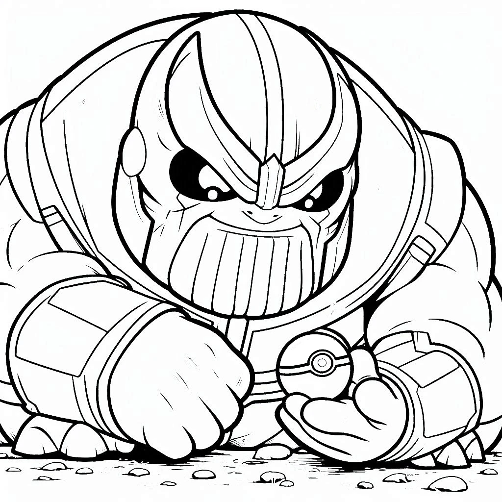 a imprimer coloriage Thanos gratuit