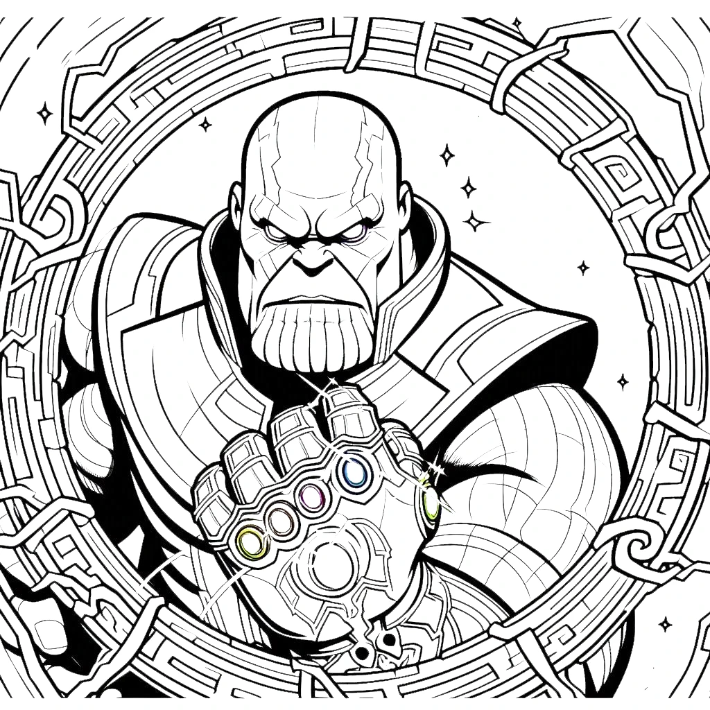 coloriage Thanos à imprimer gratuit