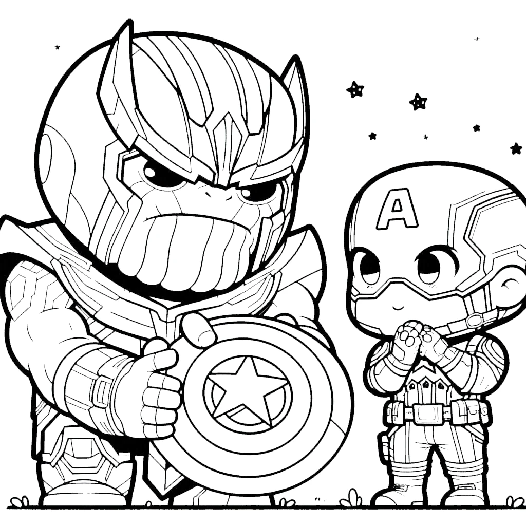 coloriage Thanos à imprimer gratuit 1