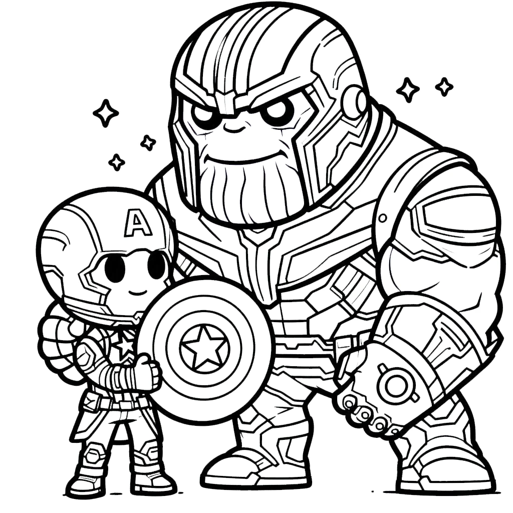 coloriage Thanos pour enfants a imprimer