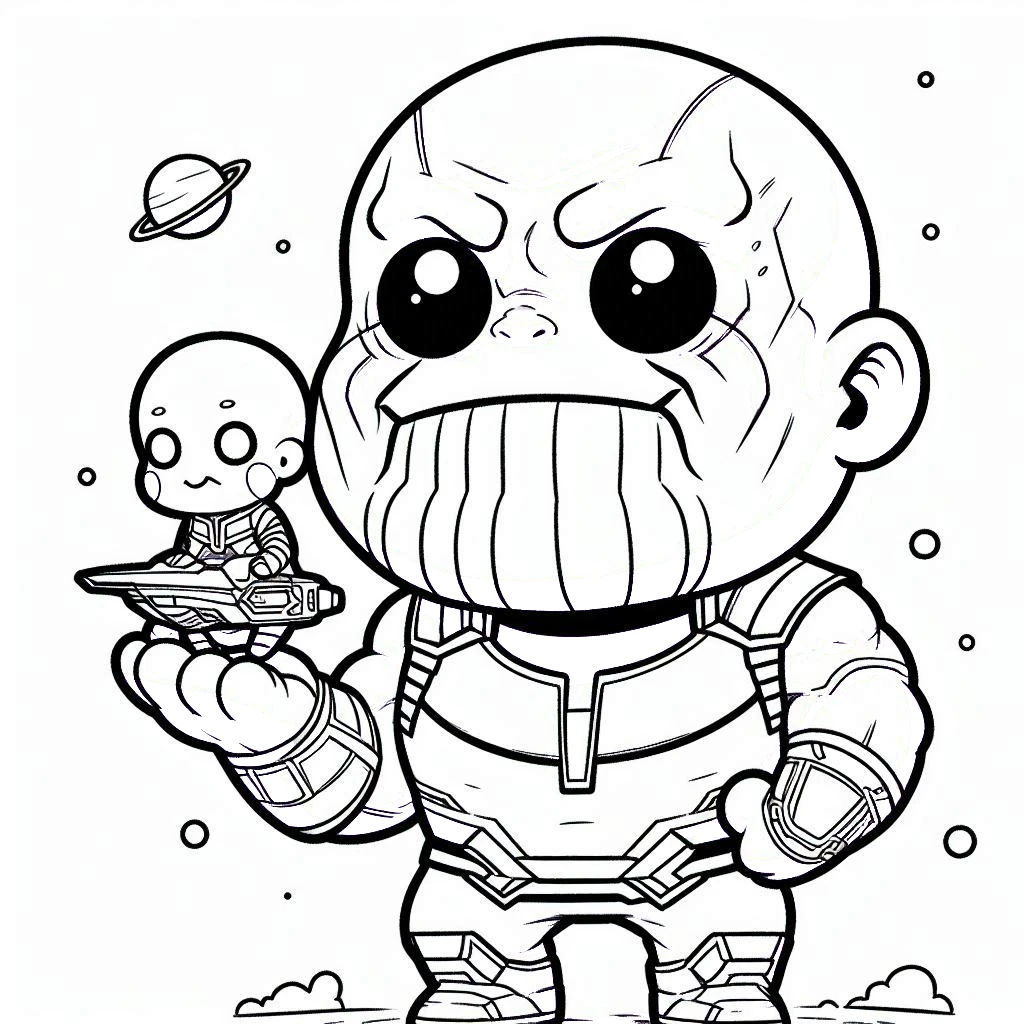 coloriage Thanos à imprimer gratuitement pdf