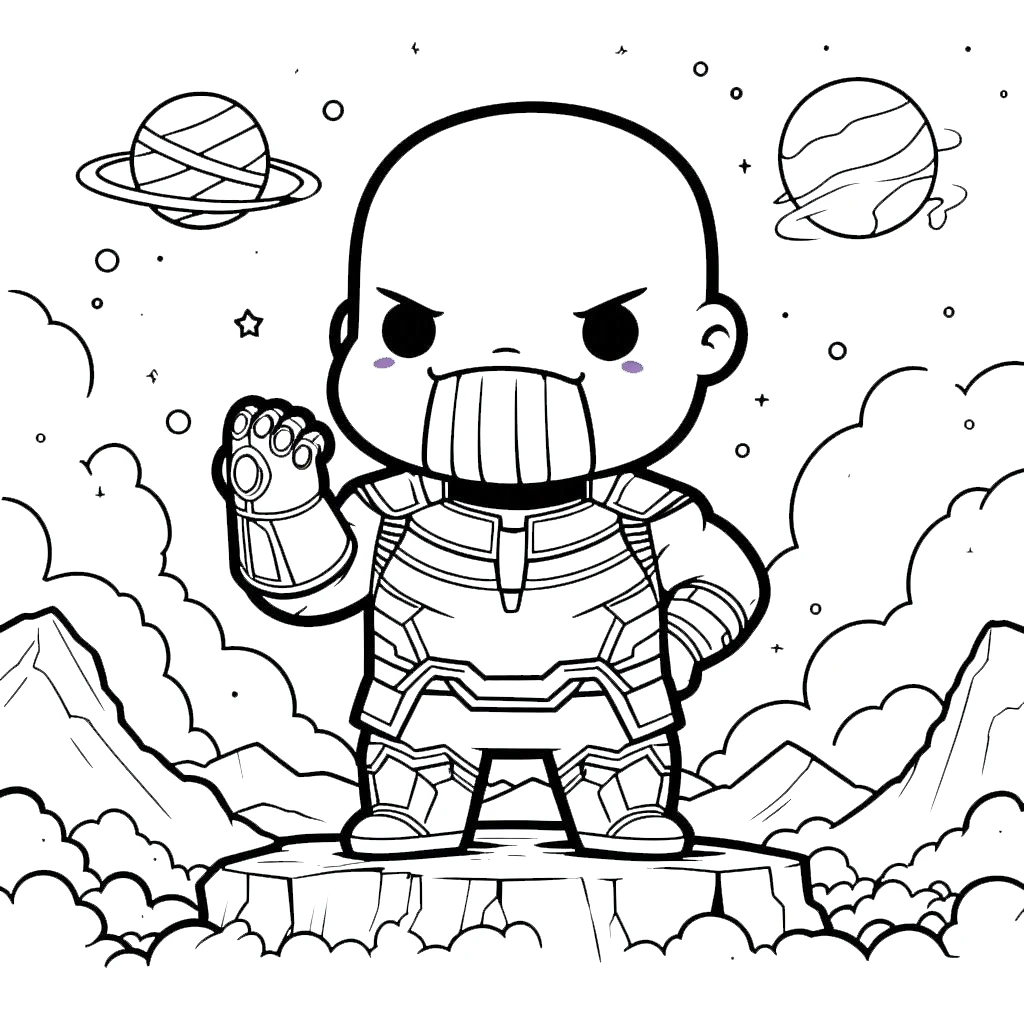 coloriage Thanos à imprimer a4