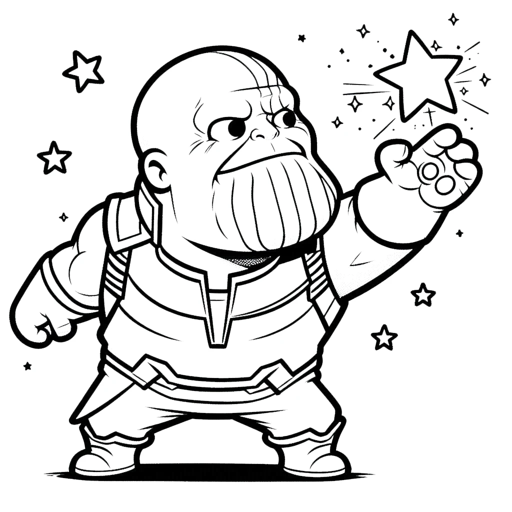 coloriage Thanos à imprimer pour enfant de 3 ans