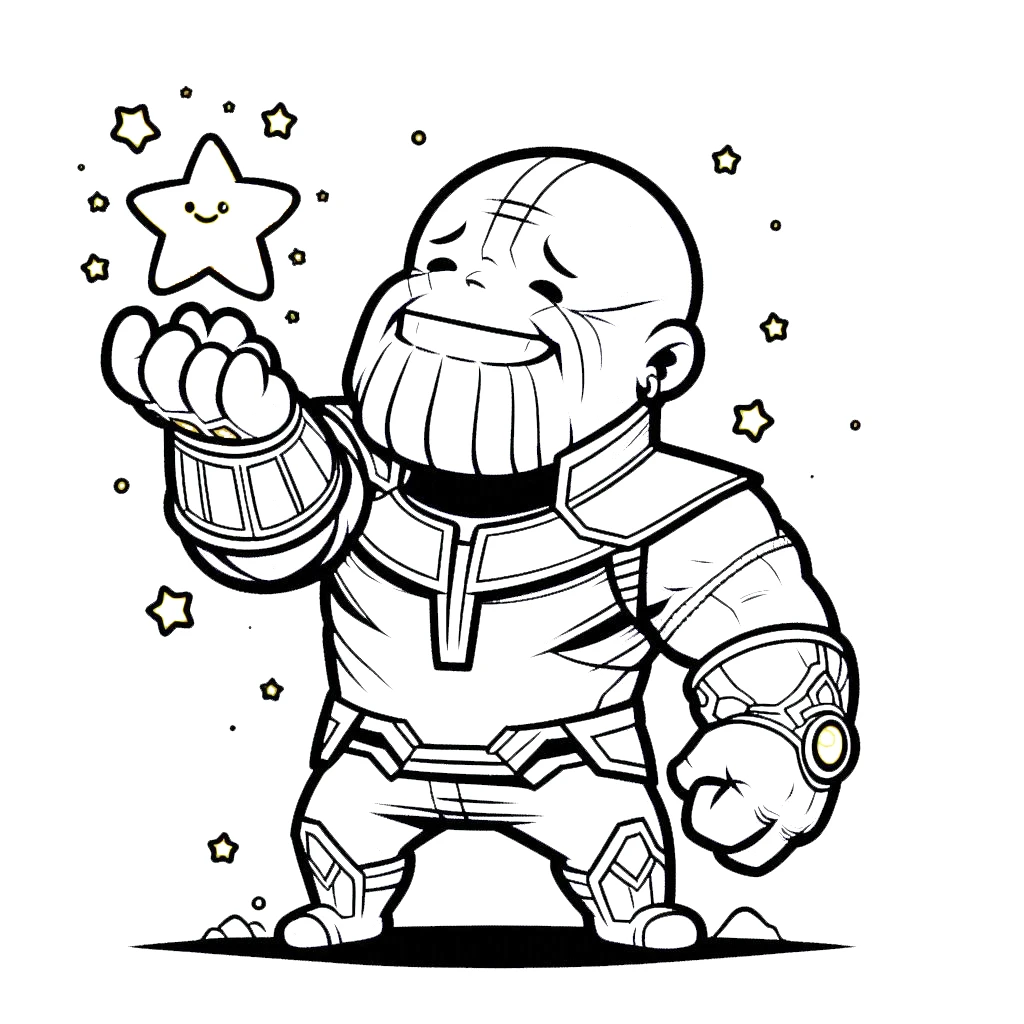 coloriage Thanos à imprimer pdf gratuit