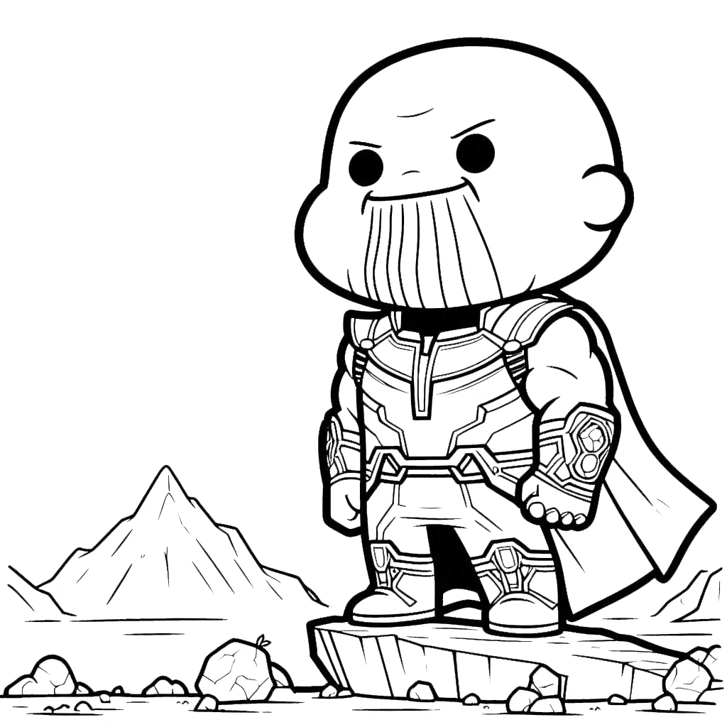 coloriage Thanos à imprimer pour enfant de 3 ans 1