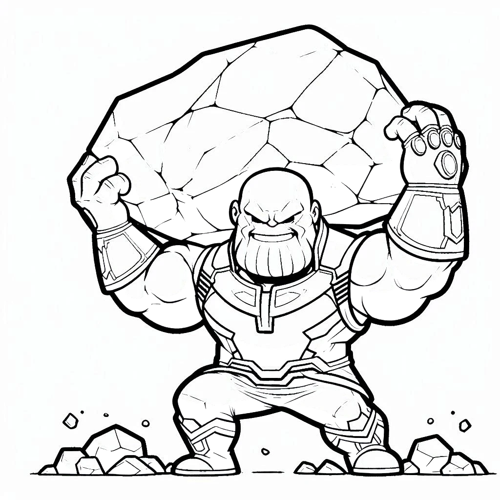 coloriage Thanos pour enfants a imprimer 1