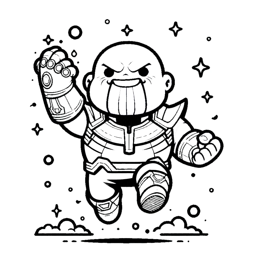 coloriage Thanos à imprimer gratuitement pdf 1