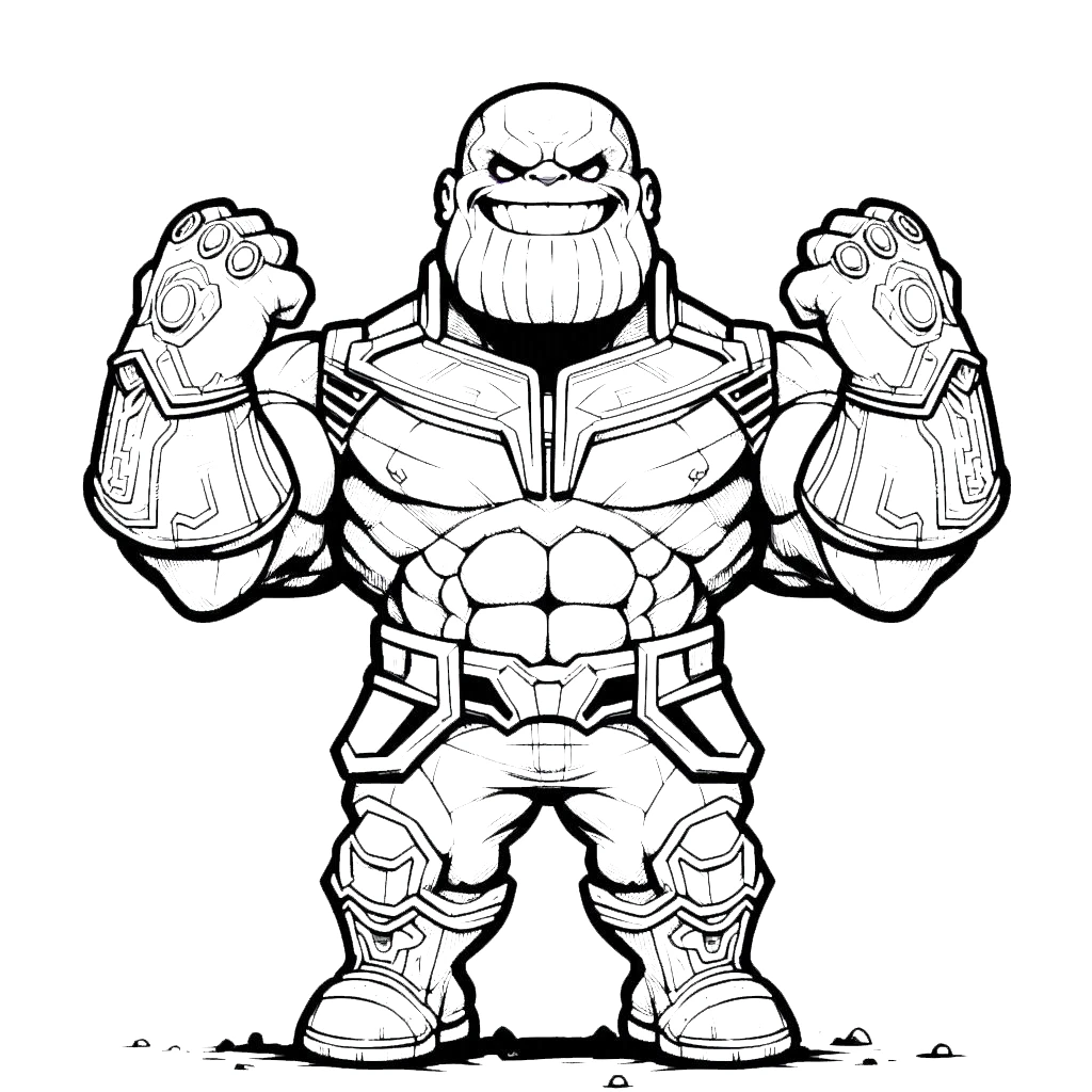 coloriage Thanos a imprimer pour enfant de 4 ans