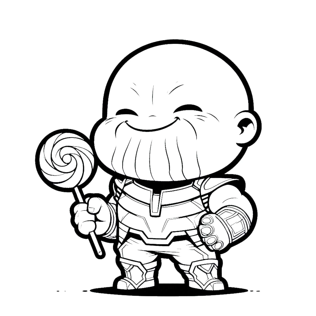 coloriage Thanos à imprimer pour enfant de 8 ans