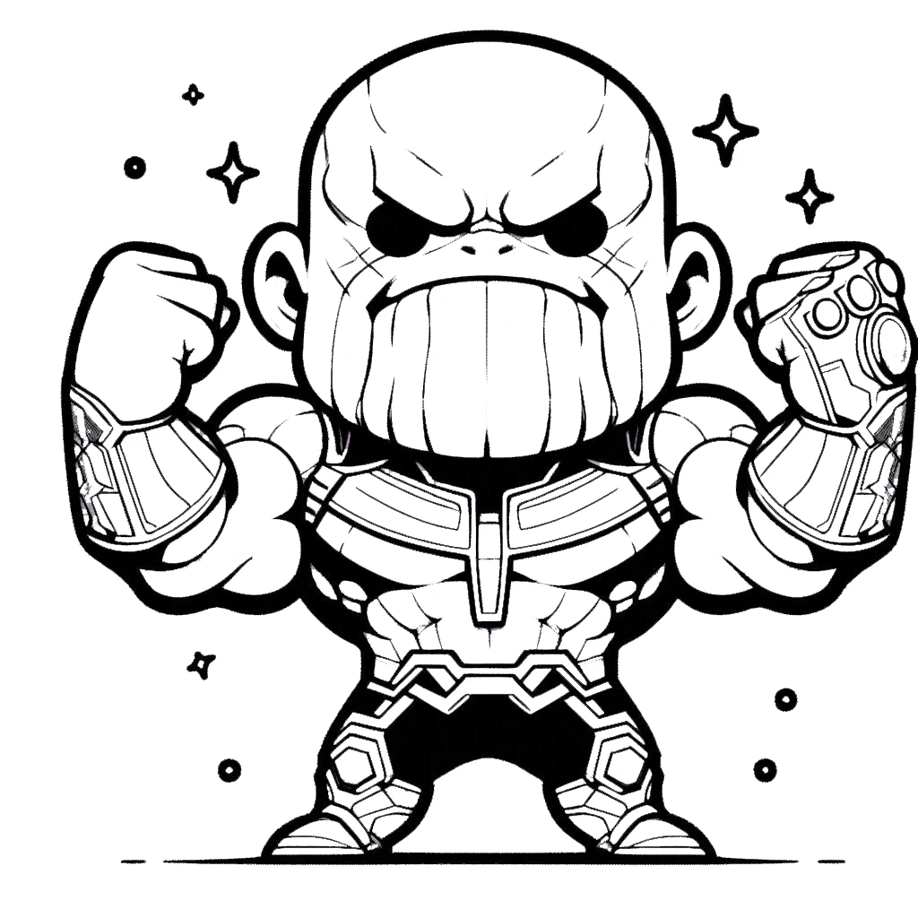 coloriage Thanos à imprimer gratuit 2