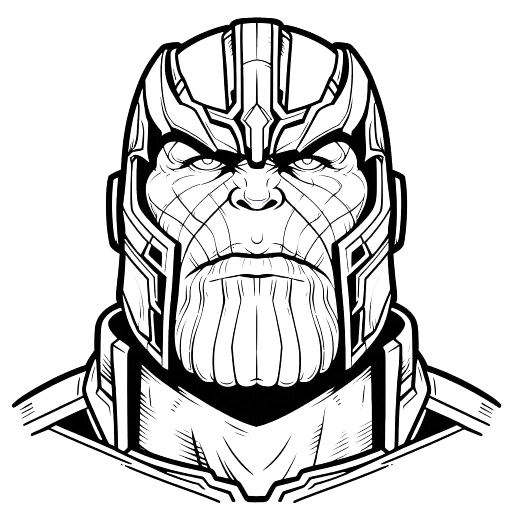 coloriage Thanos à imprimer pour enfant de 12 ans