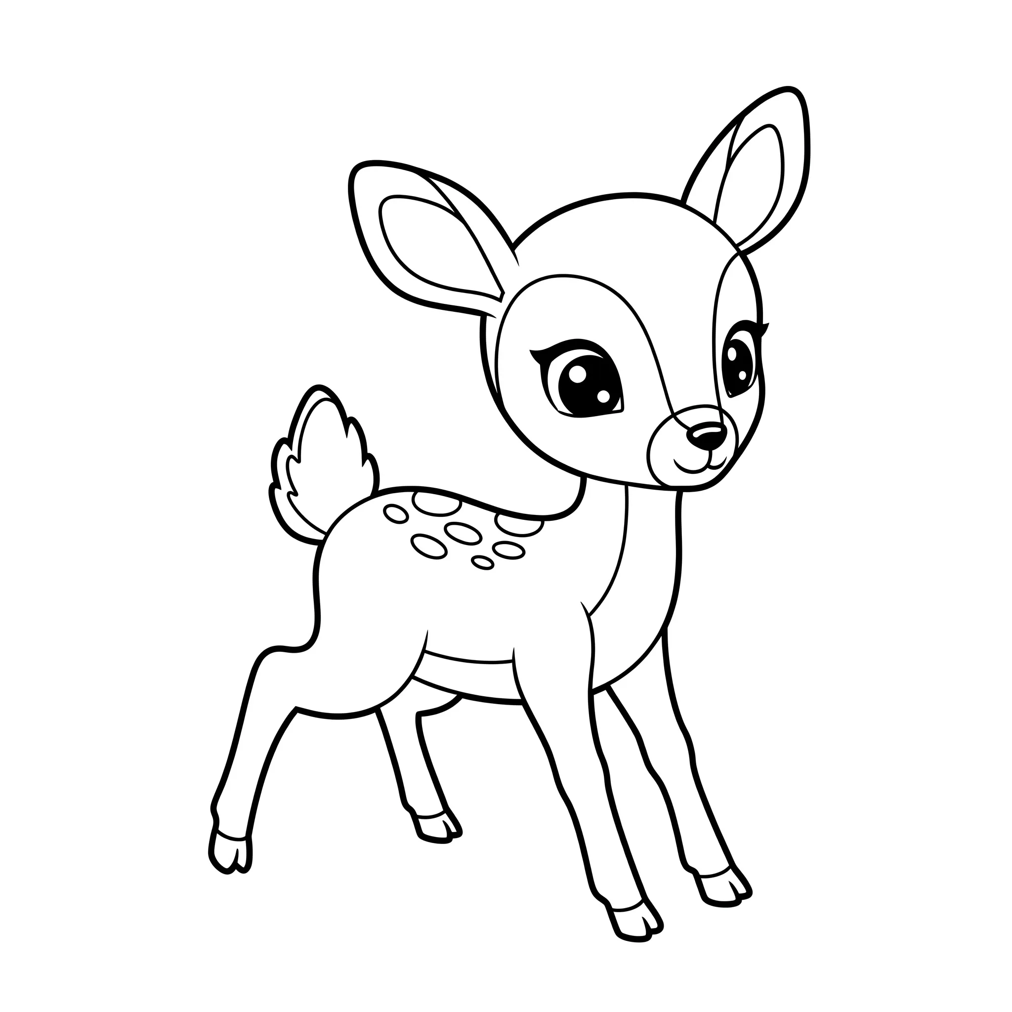 coloriage Un faon mignon à imprimer pdf