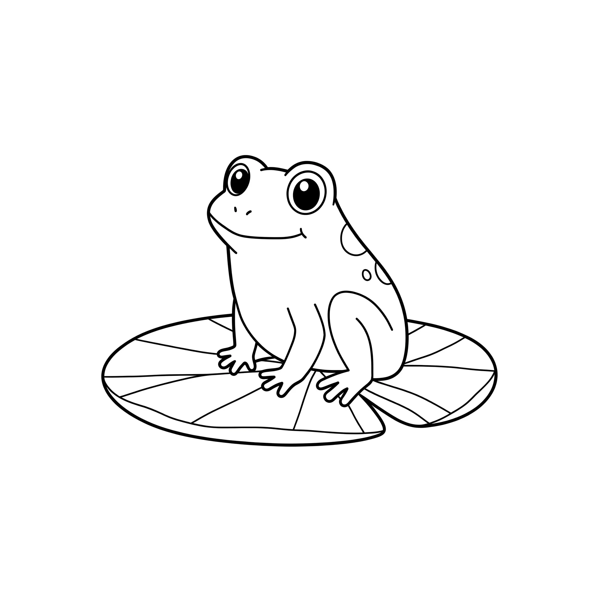 coloriage Une grenouille sur un nénuphar à imprimer gratuit