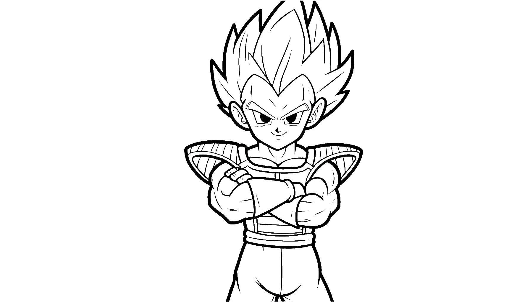 coloriage Vegeta et decoupage