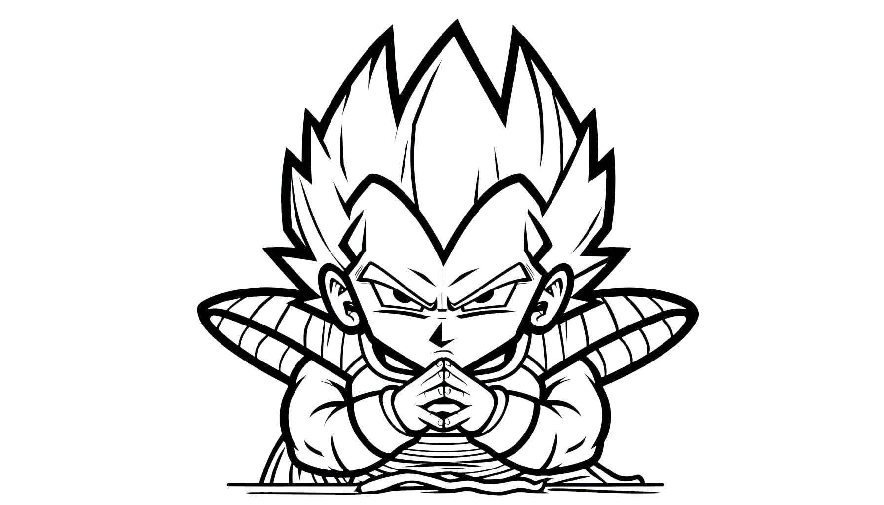 coloriage Vegeta pour enfants a imprimer