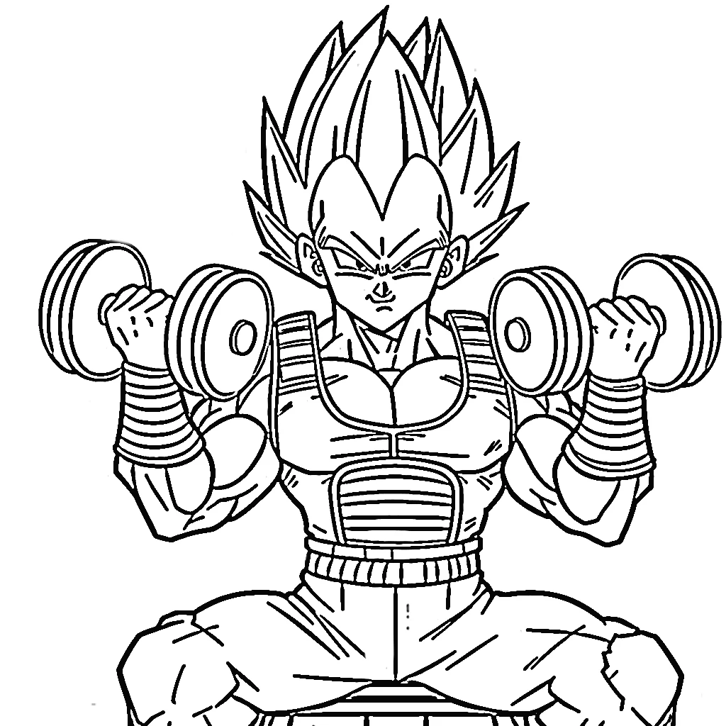 coloriage Vegeta de pour enfants