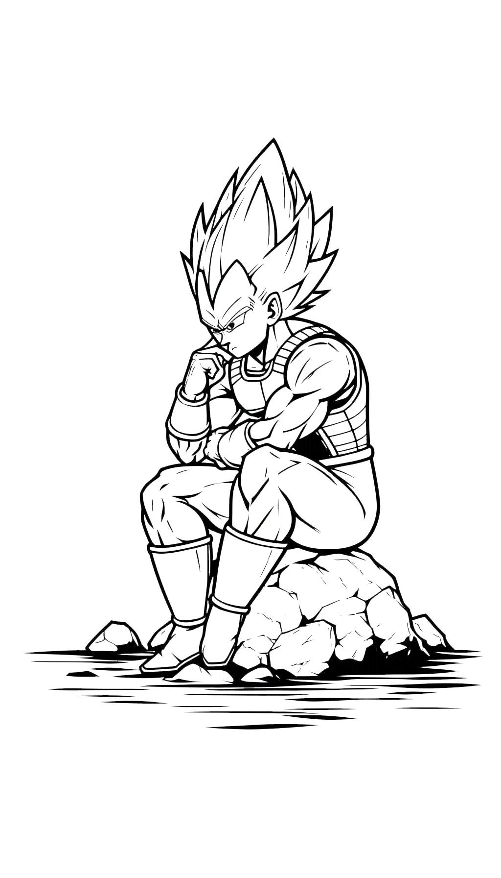 coloriage Vegeta pour enfants à télécharger