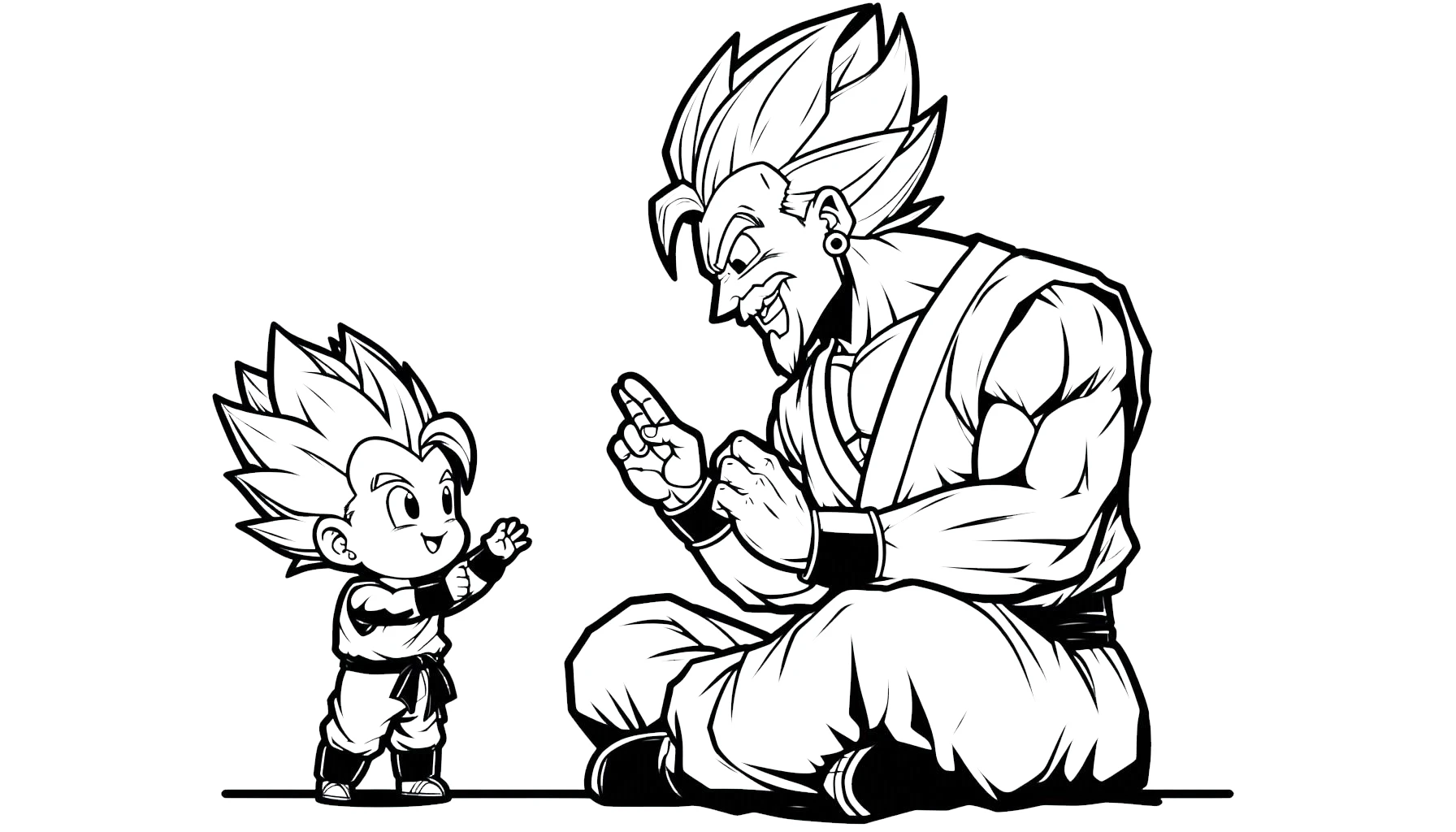 coloriage Vegeta pour bebe a imprimer