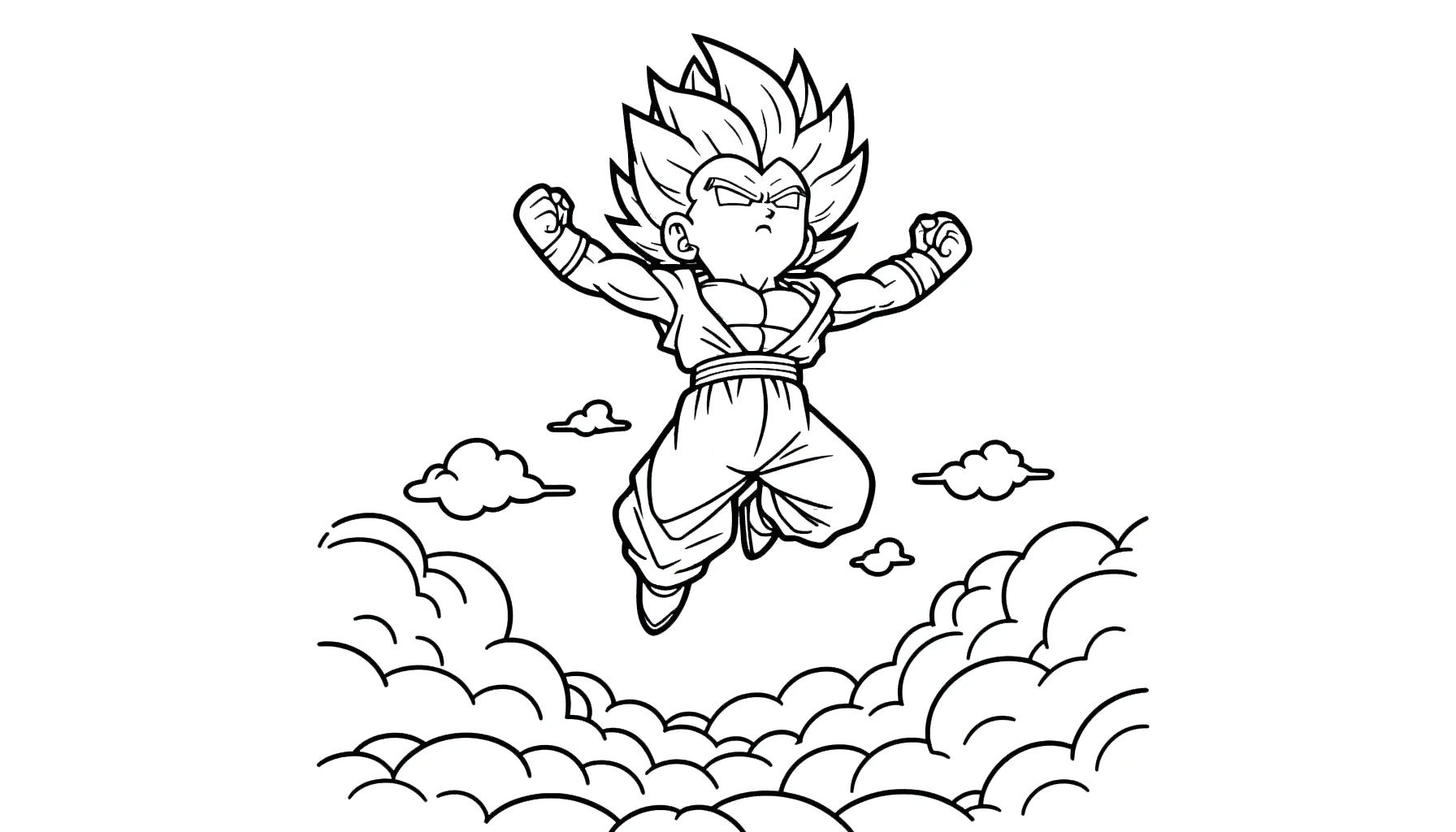 coloriage Vegeta a colorier en ligne