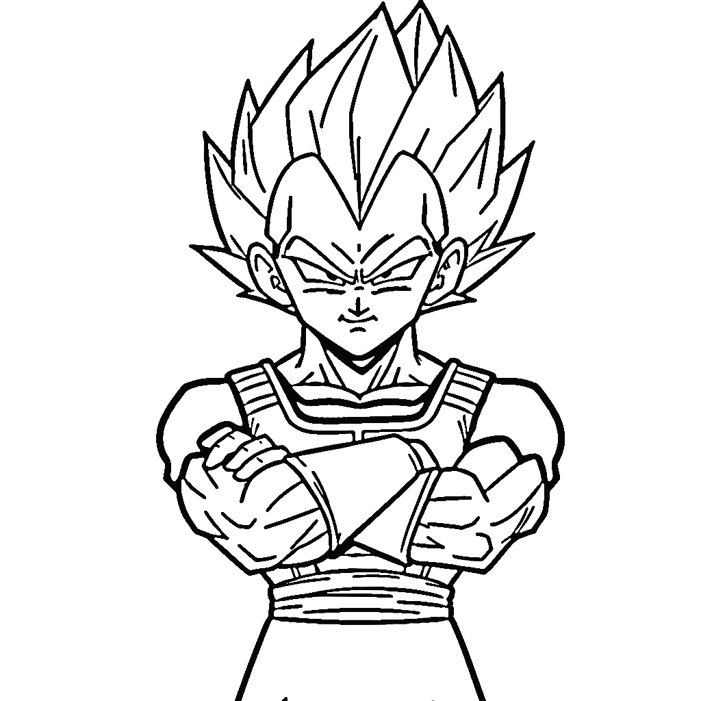 coloriage Vegeta pour bebe a imprimer 1